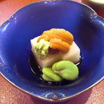 日本料理 櫻川 - 山芋羹、海胆、一寸豆。