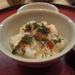日本料理 櫻川 - 梅と青紫蘇ごはん。