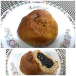コウブツ - ◆ごまあんパン(150円）・・『粒あんにすりごまを混ぜたあん入り』。 食した夫によりますと「柔らかい餡ではなく、しっかりした食感の餡」だそう。甘さ控えめで食べやすいとか。