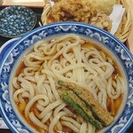 釜ひろ - 親子天のぶっかけ(温)うどん0,5玉増