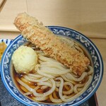 釜ひろ - ちく天玉ぶっかけ(温)うどん0,5玉増