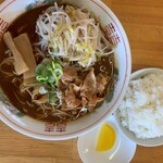 中華そば きい家 - 中華そば大600円＋ご飯小100円