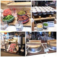 小野の離れ 博多本店 - ◆店舗中央には、どのコースにも付く「羽釜ご飯」「奴」「明太子・しらす香の物」「お味噌汁」などが用意され、 食べ放題。