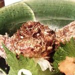 郷土味 かけはし - おこぜのおつくり（顔部分アップ）