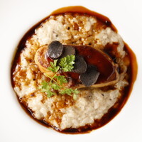 Truffle and foie gras risotto with sauce Madale