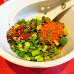 ラーメン二郎 - 待ってる間にカスタマイズ♪