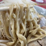ラーメン もっけだの - ラーメン普通ニンニクマシマシヤサイマシの麺