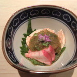 くろぎ - あん肝ちり酢