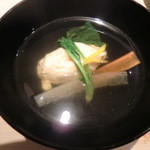 くろぎ - 海老真丈椀　芽かぶ