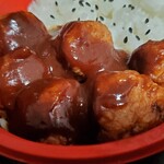 ローソンストア100 - ミートボール6個と白スパ