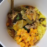 SPICY CURRY 魯珈 - 限定カレー ゲーン・トゥアケーク・ヌア~牛肉とインゲンのレッドカレー~＋マンギャオのアチャール