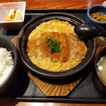 Kajiya Bunzou - 豚ロースカツの卵とじ定食