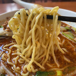 香港厨房 - マーラーメンの麺のアップ