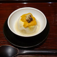 京味 もと井 - 先付：蕪、クルミソースに雲丹