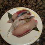 Gatten Sushi - こだわり3貫 むじょか生さば、太刀魚、活〆かんぱち