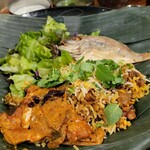 SPICY CURRY 魯珈 - ５周年記念メニュー 海鮮ビリヤニ(バスマティ米の炊き込みご飯)＋蟹マサラ