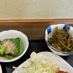 ささら - 小松菜おひたし 切り昆布旨煮