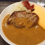 Restaurant Ponchi - よくばりカレー（オムレツ・ハンバーグ）