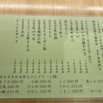 ひさご寿し - メニュー