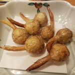 手打そば わたる - くわい素揚げ