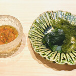 Togoshiginza Sushi Bando - 海葡萄をポン酢で: プチプチ感がいいですね！