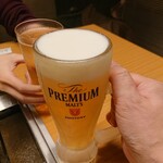 焼肉家 KAZU 神楽坂 - とりあえずビール