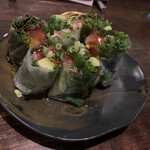 魚酔 - マグロとアボガドの生春巻き