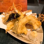 Taki mori - ①海老と野菜の天ぷら1485円