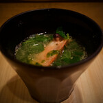 鮨　まつ本 - ●味噌汁　海老出汁