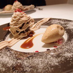 オルタシア - Dec, 2012　ｸｰﾍﾞﾙﾁｭｰﾙでｺｰﾃｨﾝｸﾞした和栗のﾓﾝﾌﾞﾗﾝ　ﾒﾚﾝｹﾞのｱｲｽｸﾘｰﾑ