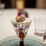 レストラン オオツ - 2021.12 いばらキッス（茨城産の苺）パフェ