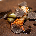 レストラン オオツ - 2021.12 駿河湾産ラングスティーヌのポワレ フランス産黒トリュフ フヌイユ ソースペリグー