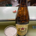 鯉とうなぎのまるます家 - サッポロラガービール(中)