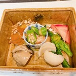 田園調布 和食 おのだ - オクラと鶏肉のささみ和＆アヤメ蕪