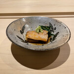 すし宮川  - 余市鮟肝と春菊