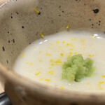 すし宮川  - オホーツク産帆立貝柱、湯葉豆乳