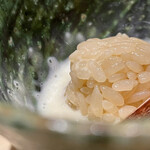 すし宮川  - 追い肝ソース舎利玉、この日の舎利御披露目でも有り、一粒の輪郭が実にシッカリと美しいですね！