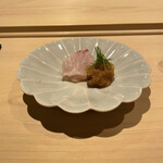 すし宮川  - マハタ昆布〆おろしポン酢