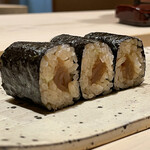 すし宮川  - 干瓢巻、どうですかこの仕上がり！今回は前回の感動も有り、最初からの工程をずっと拝ませて頂きましたが、成る程納得の一本でした、素晴らし過ぎます‼︎