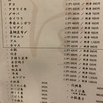 地魚料理・鮨 佐々木 - 握りメニュー