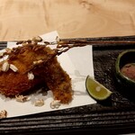 鴨料理 風月 - ＜揚物＞鴨のミートコロッケと松茸フライ