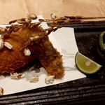 鴨料理 風月 - ＜揚物＞鴨のミートコロッケと松茸フライ