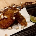 鴨料理 風月 - ＜揚物＞鴨のミートコロッケと松茸フライ