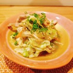 和食ながい - せせりとキャベツの生姜焼き