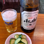 珍々軒 - 瓶ビール＋お通し