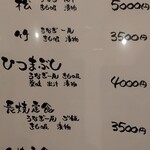 うなぎ炭火焼 みずの - メニュー