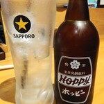 鶏と魚と炭火焼き 燈 - ホッピーセット白450円