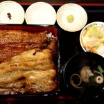 うなぎ炭火焼 みずの - うな重 紅白(3500円＋税)