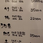 うなぎ炭火焼 みずの - メニュー