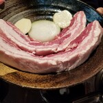 ホルモン屋台 マッチャン人生 - 蜂の巣サムギョプサルセット(1,408円)×2